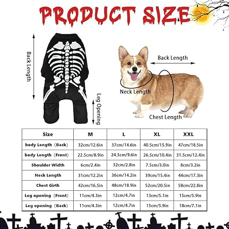 Skeleton Halloween Dog Costume