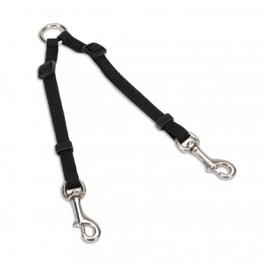 Coastal 2 Dog Adjustable Coupler LG Black - 3/4 In WD x 24-36 In