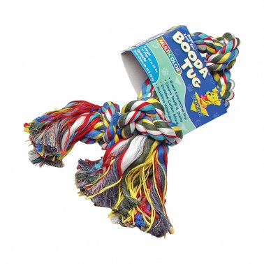 Booda Bone 2 Knot Rope Bones 2.5 x 5 x 12 In, Multicolor -  Large