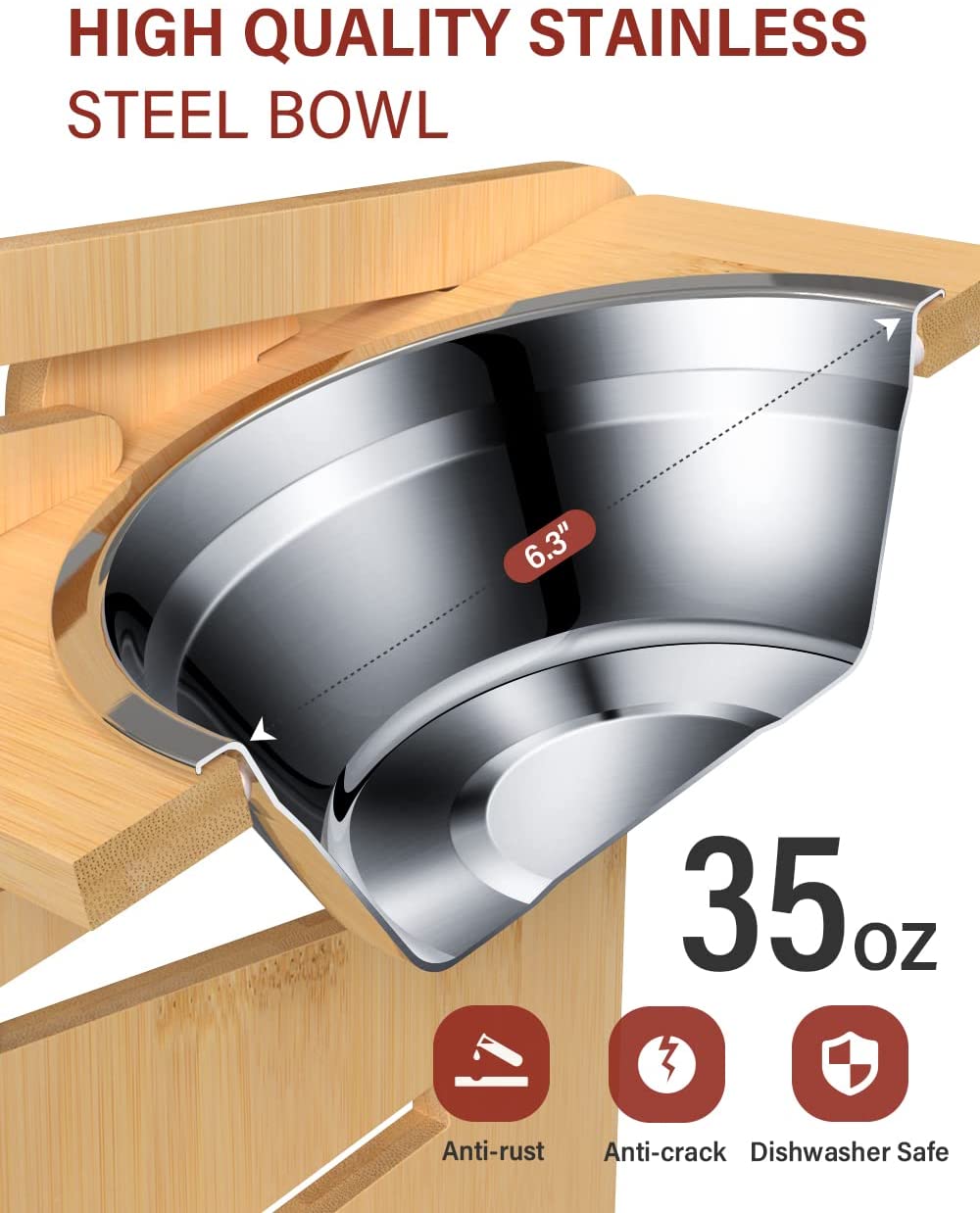 VANTIC Elevated Dog Bowls - Medium