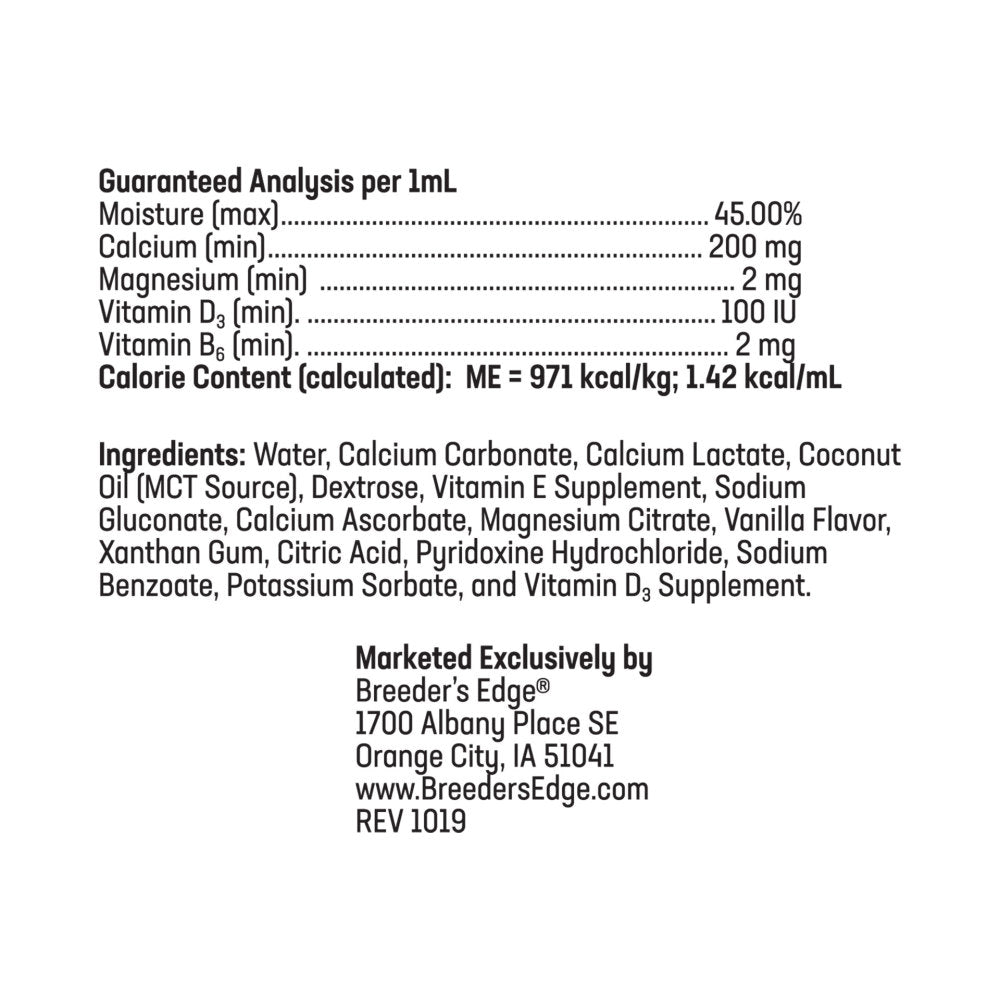 Breeder's Edge Oral Cal Plus Gel - 15ml