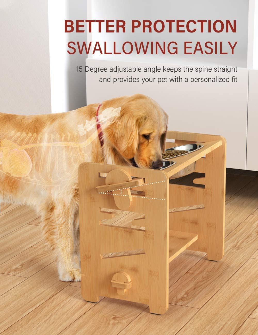 VANTIC Elevated Dog Bowls - Medium