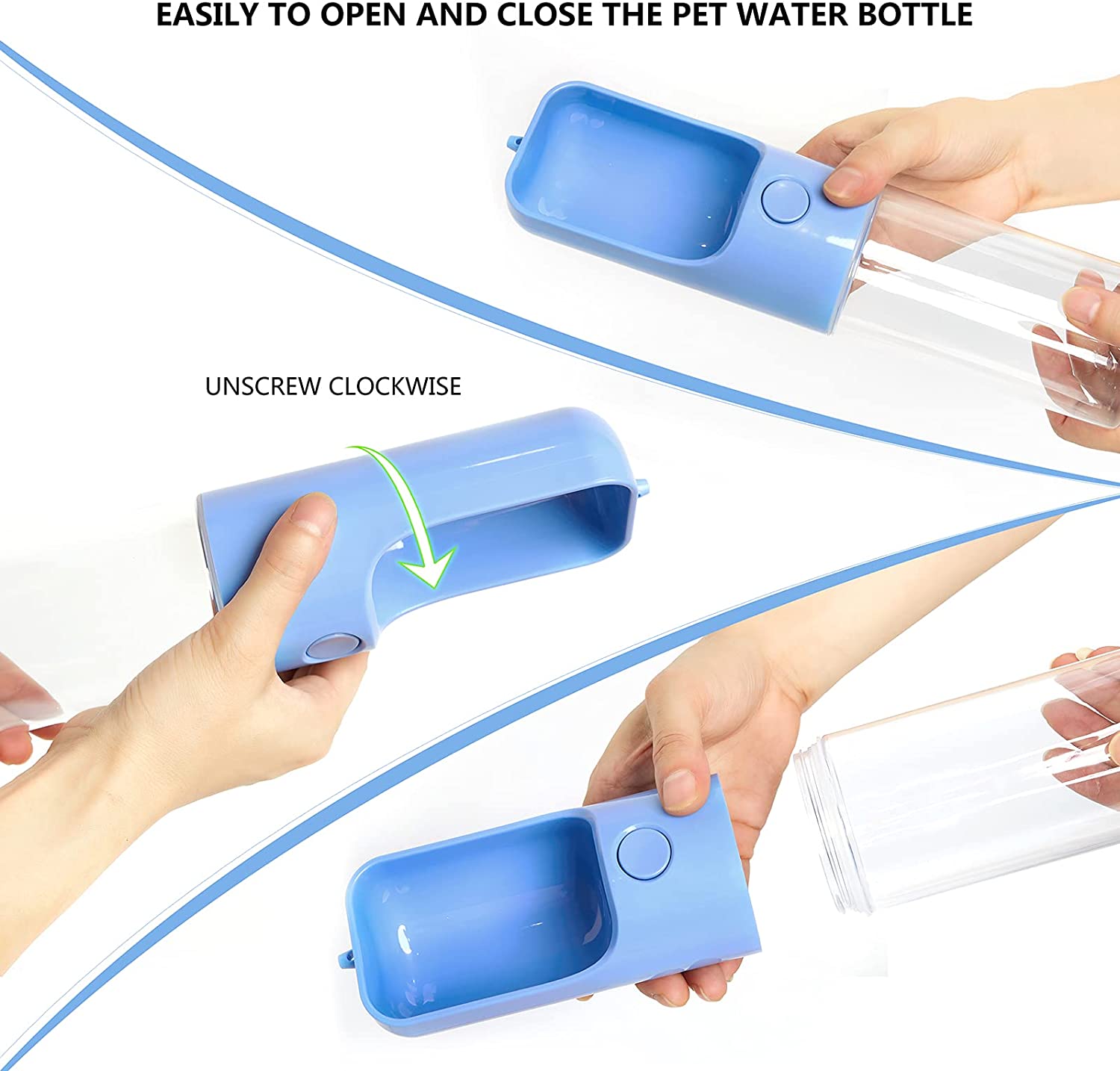 TRESPERROS Portable Pet Water Bottle - 15oz