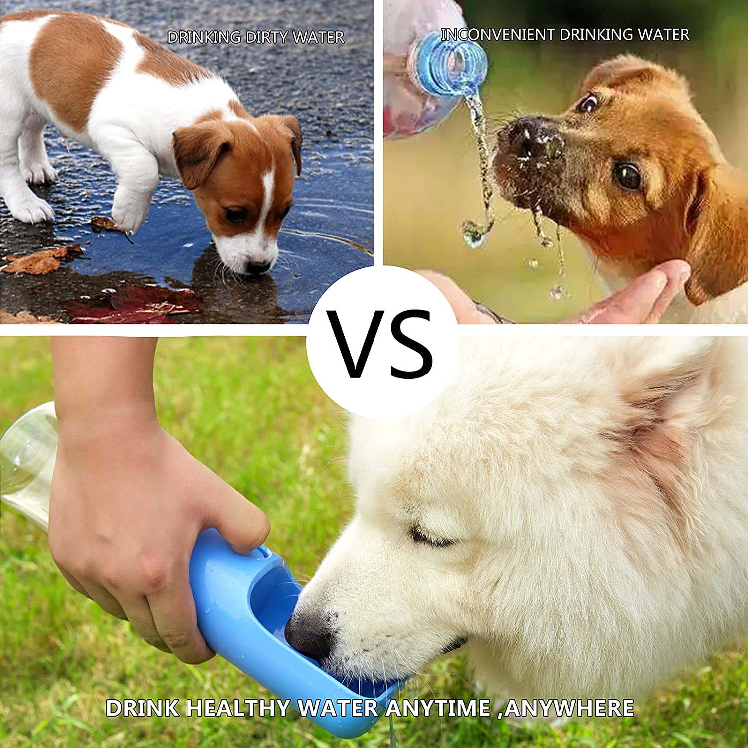TRESPERROS Portable Pet Water Bottle - 15oz