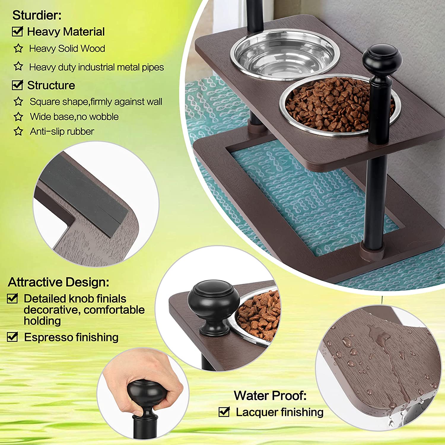KEEBOFLY Elevated Dog Bowls