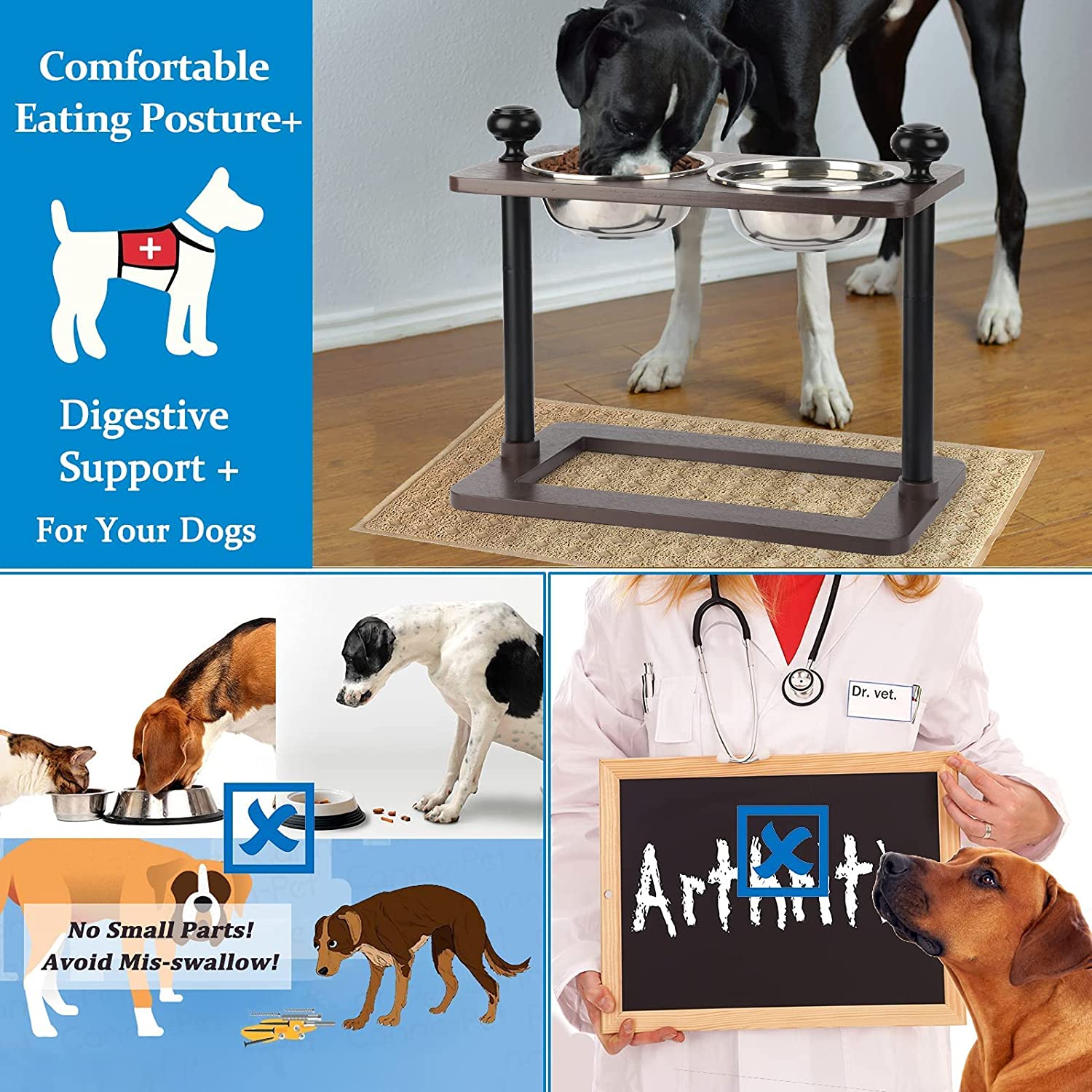 KEEBOFLY Elevated Dog Bowls