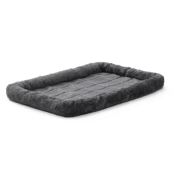 MidWest® QuietTime® Deluxe Bolster Pet Bed 24 In - Gray