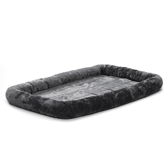 MidWest® QuietTime® Deluxe Bolster Pet Bed 42 x 26 x 5 In - Gray