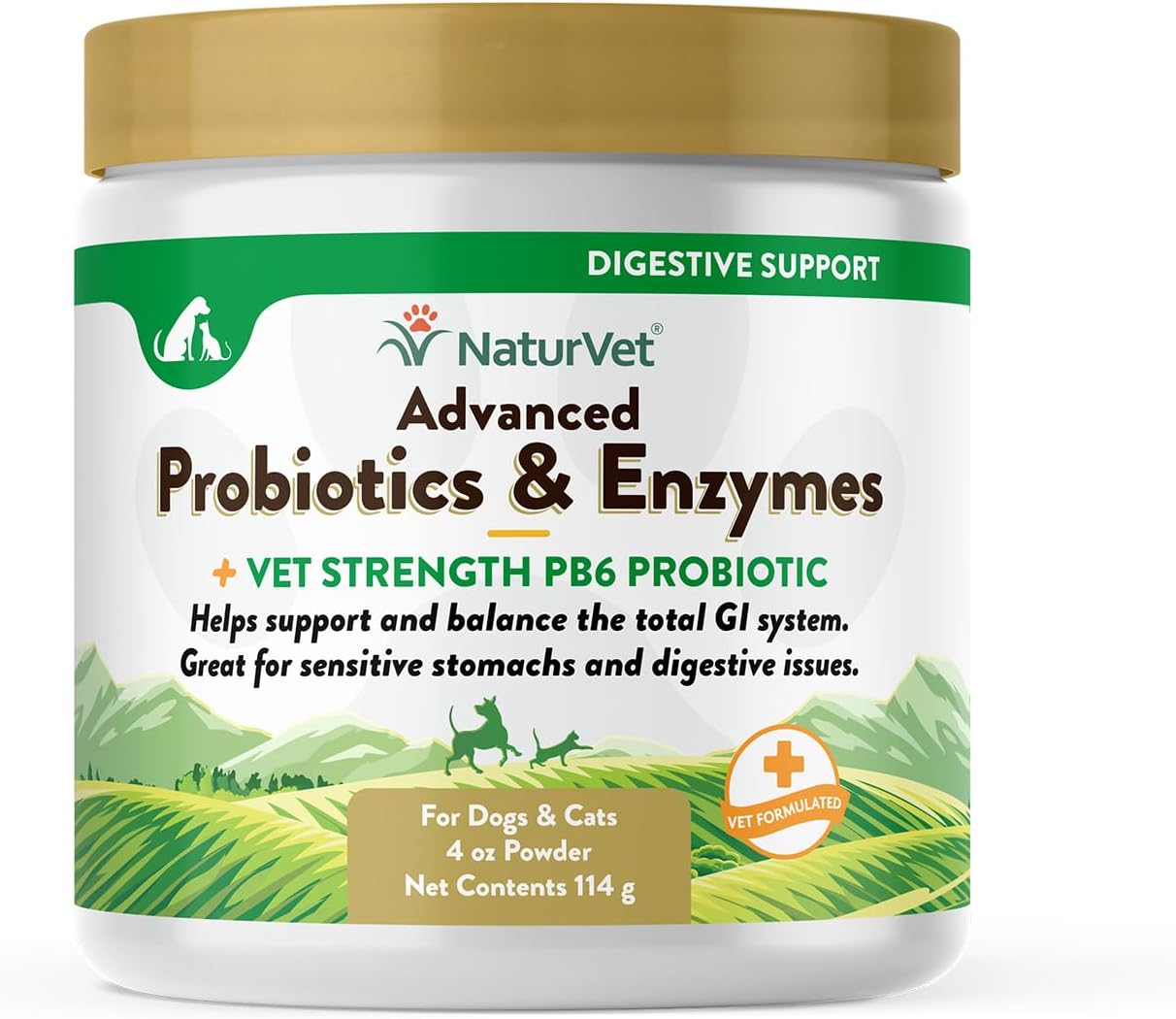 Naturvet Advanced Probiotics & Enzymes Powder for Dog - 4oz