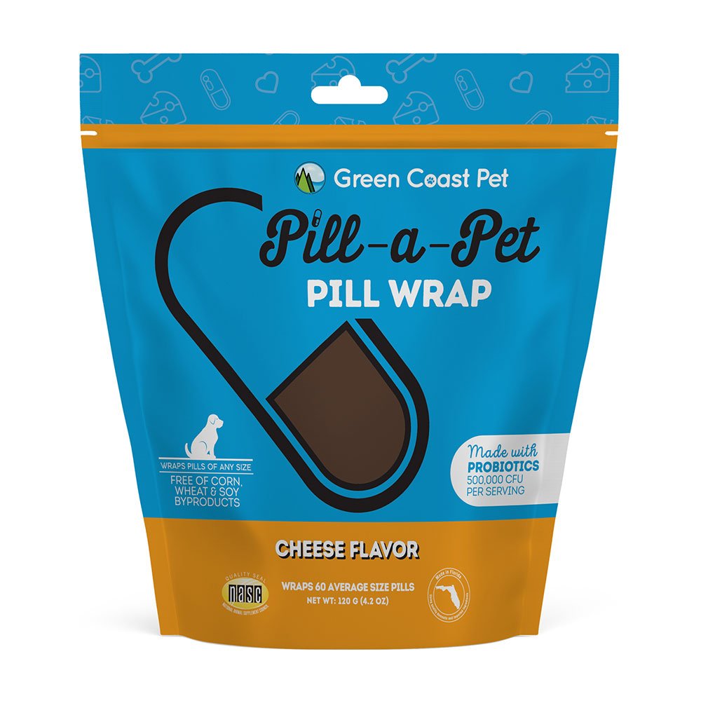 Green Coast Pet™ Cheese Flavor Pill-a-Pet Moldable Pill Wrap Dog Supplement - 60 Wraps