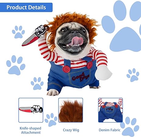 Chucky Halloween Dog Costume