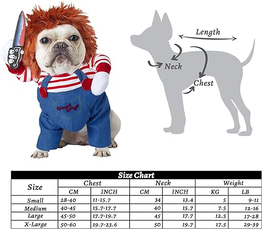 Chucky Halloween Dog Costume