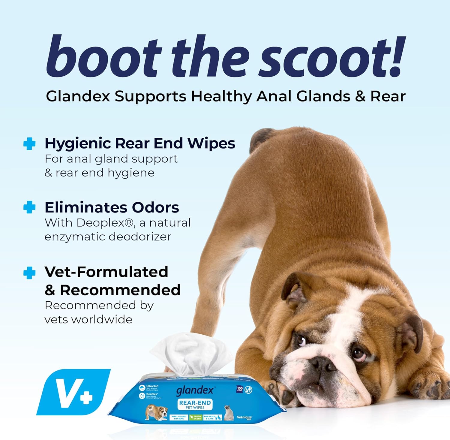 Vetnique Labs Glandex® Anal Gland Hygienic Pet Wipes - 100Ct