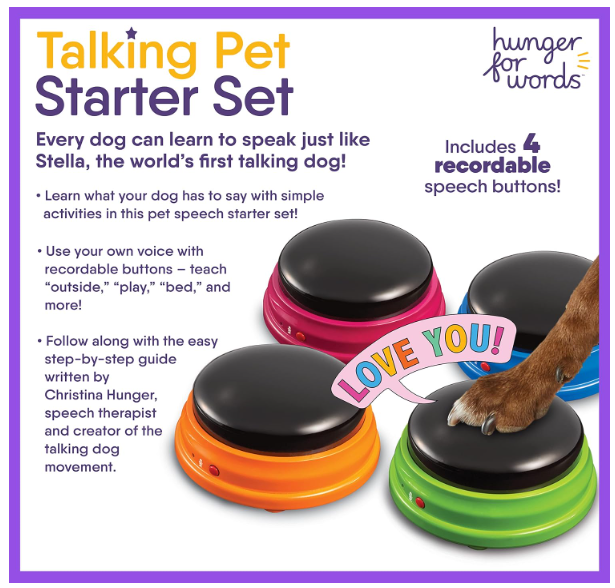 Hunger for Words Talking Pet Starter Set - 4 Piece Set