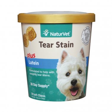 Naturvet Wheat Free Tear Stain Plus Lutein Cat and Dog Soft Chew - 70 Ct