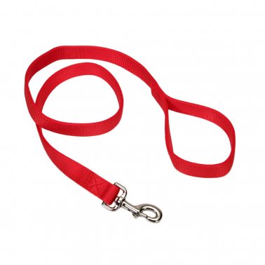 Coastal Double-Ply Nylon Dog Leash Red - 1In x 6ft