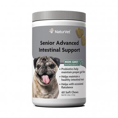 Naturvet Senior Advanced Intestinal Support Soft Chews for Dog - 60 Ct