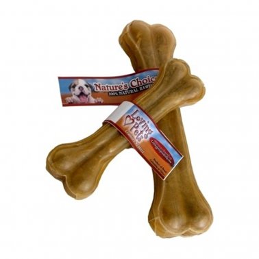 Loving Pets® Nature’s Choice® Pressed Rawhide Bone Dog Treat - 8 In