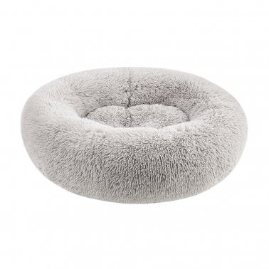 PETCREST Fur Donut Bed for Dogs & Cats 30