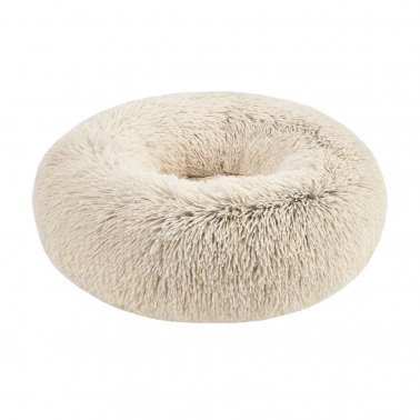 PETCREST Fur Donut Bed for Dogs & Cats 24" - Tan