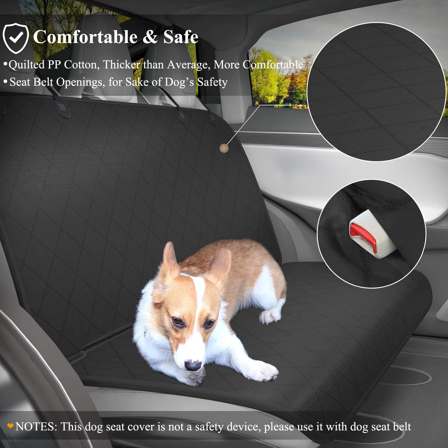 VIVAGLORY Pet Bench Car Seat Cover