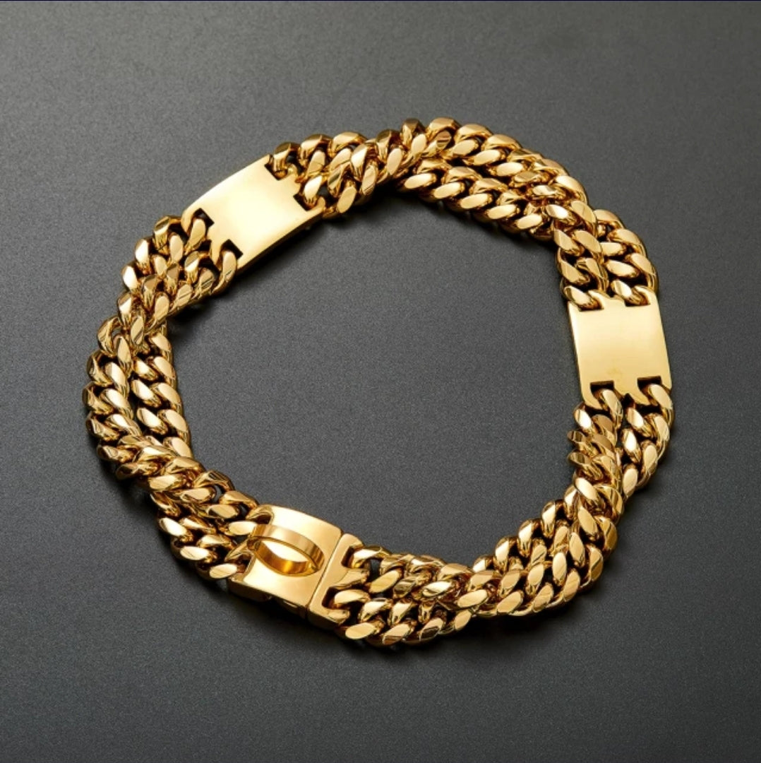 Gold Cuban Link collar - 24mm